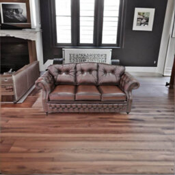 Chesterfield 3 Seater Antique Brown Leather Sofa Settee In Era Style - thumbnail 5