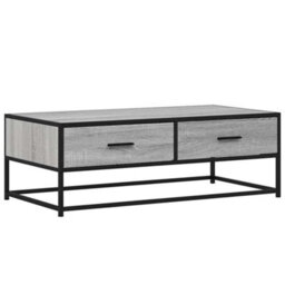 Berkfield Coffee Table Grey Sonoma 100X50X35 Cm Engineered Wood And Metal - thumbnail 2