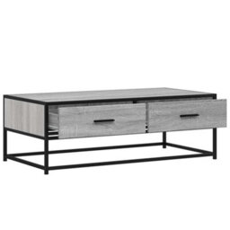 Berkfield Coffee Table Grey Sonoma 100X50X35 Cm Engineered Wood And Metal - thumbnail 8