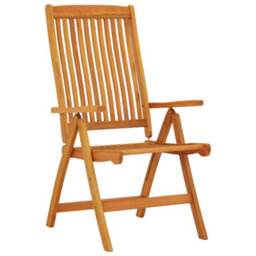Folding Garden Chairs 2 Pcs Solid Wood Eucalyptus - thumbnail 2