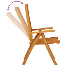 Folding Garden Chairs 2 Pcs Solid Wood Eucalyptus - thumbnail 7