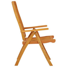 Folding Garden Chairs 2 Pcs Solid Wood Eucalyptus - thumbnail 4