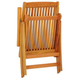 Folding Garden Chairs 2 Pcs Solid Wood Eucalyptus - thumbnail 6