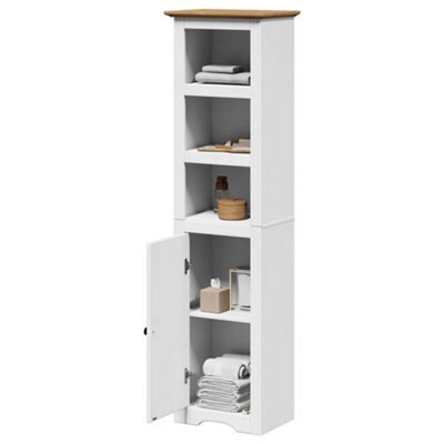 Berkfield Bathroom Cabinet Bodo White And Brown 44X30X160 Cm - image 1