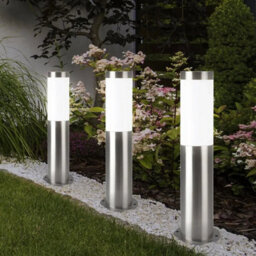 4Pcs Solar Powered Stainless Steel Led Post Stake Lights Garden Patio Outdoor - thumbnail 6