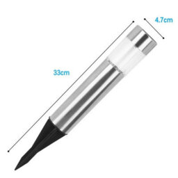 4Pcs Solar Powered Stainless Steel Led Post Stake Lights Garden Patio Outdoor - thumbnail 2