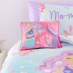 Bedlam Mermaid Vibes Pink Velvet Filled Cushion