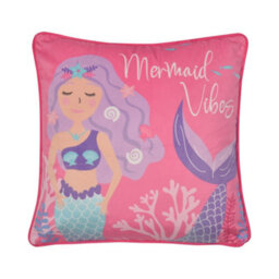 Bedlam Mermaid Vibes Pink Velvet Filled Cushion - thumbnail 4