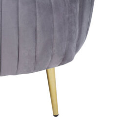 Orsina Florina Grey Velvet Chair With Gold Legs - thumbnail 2