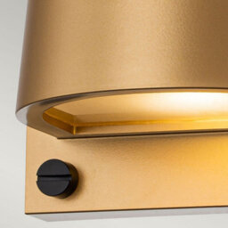 Luminosa Lighting Elstead Scout 1 Light Small Outdoor Wall Light Painted Heritage Brass Ip44 - thumbnail 4