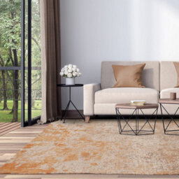 Orange Abstract Outdoor Rug, Abstract Stain-Resistant Rug For Decks Garden, 2mm Modern Outdoor Area Rug-200Cm X 290Cm - thumbnail 2