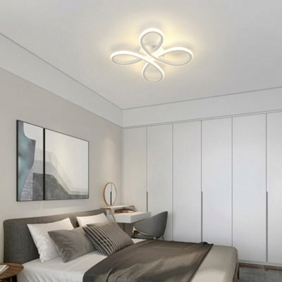 30W Led Ceiling Light 3500Lm Modern Flower Shape White Acrylic Flush Mount - image 1
