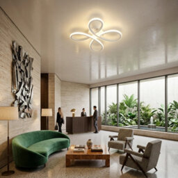 30W Led Ceiling Light 3500Lm Modern Flower Shape White Acrylic Flush Mount - thumbnail 5