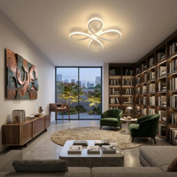 30W Led Ceiling Light 3500Lm Modern Flower Shape White Acrylic Flush Mount - thumbnail 3