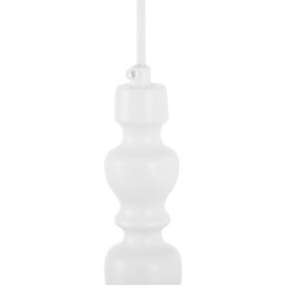 Wyld And Coco Curvilinear Pendant Lamp In Matt White Metal - Modern Adjustable Ceiling Light For Dining And Kitchen Islands - thumbnail 6