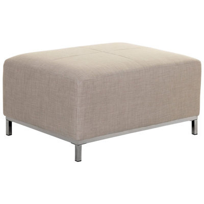 Beliani Traditional Ottoman Oslo Fabric Beige - image 1