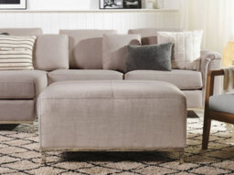 Beliani Traditional Ottoman Oslo Fabric Beige - thumbnail 2