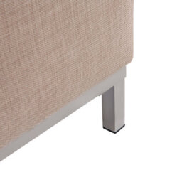 Beliani Traditional Ottoman Oslo Fabric Beige - thumbnail 4