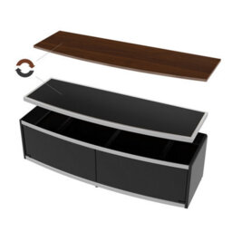 "Avf Stage 1.25M Tv Stand, For Tvs Up To 55"" - Walnut/black" - thumbnail 2