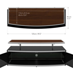 "Avf Stage 1.25M Tv Stand, For Tvs Up To 55"" - Walnut/black" - thumbnail 9