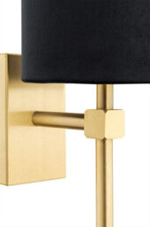 Luminosa Lighting Luminosa Abruzzo Wall Lamp With Shade Black, Brushed Brass - thumbnail 3