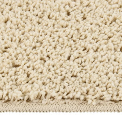 Berkfield Durable Shaggy Rug Cream 200X290 Cm Anti Slip - image 1