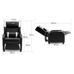 Gtforce Ranger X Faux Leather Gaming Recliner Armchair Sofa Reclining Cinema Chair (White) - thumbnail 9