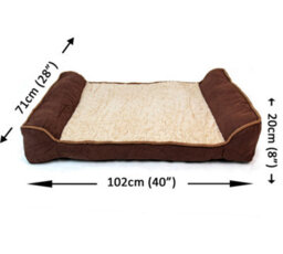 Actiaspet Deluxe Brown Orthopaedic Soft Dog Pet Warm Sofa Bed Pillow Cushion Chair Extra Large - thumbnail 6