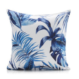 Luxury Living Outdoor Cushion 45Cm X 45Cm Water Repellent Blue/white - thumbnail 1