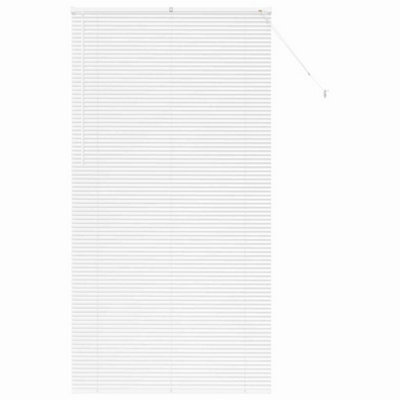 Berkfield Modern Window Blind With Curtains Manual White Aluminium