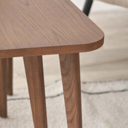 Pacific Lifestyle Nest Of 2 Dark Ash Wood Retro Coffee Tables With Tapered Legs, Mid Century Style, Elias - thumbnail 4