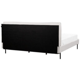 Beliani Bed Fabric Corio 180 X 200 Cm (Eu Super King) Light Grey - thumbnail 6