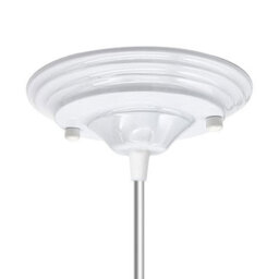 Single Pack Ceiling Rose White Metal 140mm Dia 40mm Height Single Outlet Front Fixing Canopy For Pendant Ceiling Light Fittings - thumbnail 3