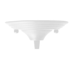 Single Pack Ceiling Rose White Metal 140mm Dia 40mm Height Single Outlet Front Fixing Canopy For Pendant Ceiling Light Fittings - thumbnail 5