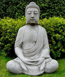 1M High Large Meditating Stone Cast Buddha Statue - thumbnail 4