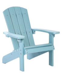 Beliani Kids Outdoor Chair Light Blue - Weather-Resistant Plastic Wood, Stainless Steel Hardware, 7Kg - thumbnail 3