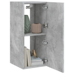 Walplus Tv Wall Cabinet With Led Lights Concrete Grey 30.5X35X70 Cm - thumbnail 7