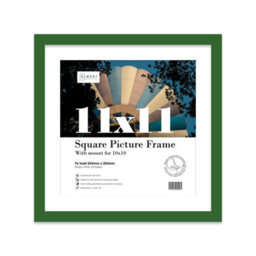 "11X11"" Green Picture Frame - 11X11"" Square Frame With 10X10"" Mount For 11X11""/10X10"" Pictures Art Deco Style Room Decor, 1 Pack" - thumbnail 1