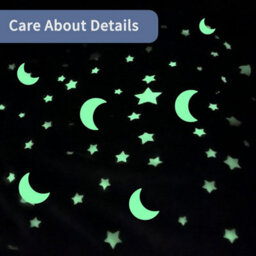 Xample Glow In The Dark Flannel Throw Blanket Soft Plush Fleece With Moon & Stars Cozy, Warm & Luminous Gift For Kids & Adults (Grey) - thumbnail 3