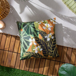 Wylder Tropics Kali Leaves Tropical Polyester Filled Outdoor Cushion - thumbnail 1