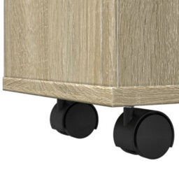 Walplus Narrow Bathroom Cabinet With Wheels Sonoma Oak Engineered Wood - thumbnail 8