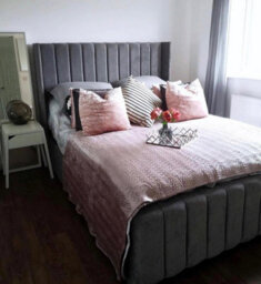 Stratus Interiors Oulton Wing Back Panelled Bed Frame - Add Professional Assembly & Delivery- Double - Gas Lift Ottoman Storage Type - thumbnail 4
