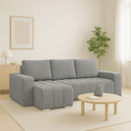 Abrielle Reversible Corner Sofa Bed With Storage And Pull Out Guest Bed Grey - thumbnail 1