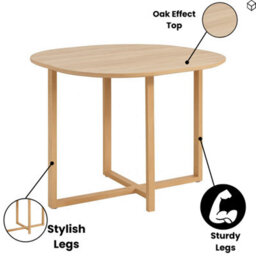 Kosy Koala Space Saving Dining Table With 4 Velvet Chairs Set, Dining Room Furniture - thumbnail 4