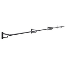 Heavy Duty Black Wall Mounted Hanging Clothes Rail Garment Rack - 3000mm