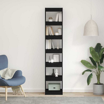Walplus Book Cabinet Black Oak 40 X 30 X 198 Cm Engineered Wood - image 1
