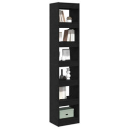 Walplus Book Cabinet Black Oak 40 X 30 X 198 Cm Engineered Wood - thumbnail 3