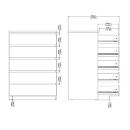 Furniture To Go Naia Chest Of 5 Drawers In Cashmere Jackson Hickory (W) 77 X  (H) 111.3 X (D) 50Cm - thumbnail 9