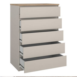 Furniture To Go Naia Chest Of 5 Drawers In Cashmere Jackson Hickory (W) 77 X  (H) 111.3 X (D) 50Cm - thumbnail 5
