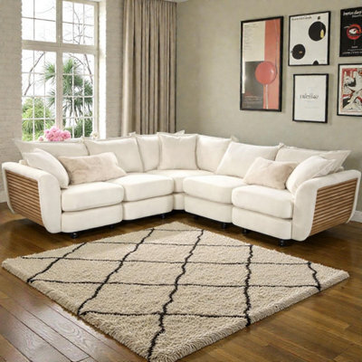 Atelier 2C2 Large Corner Sofa Set Cream - image 1